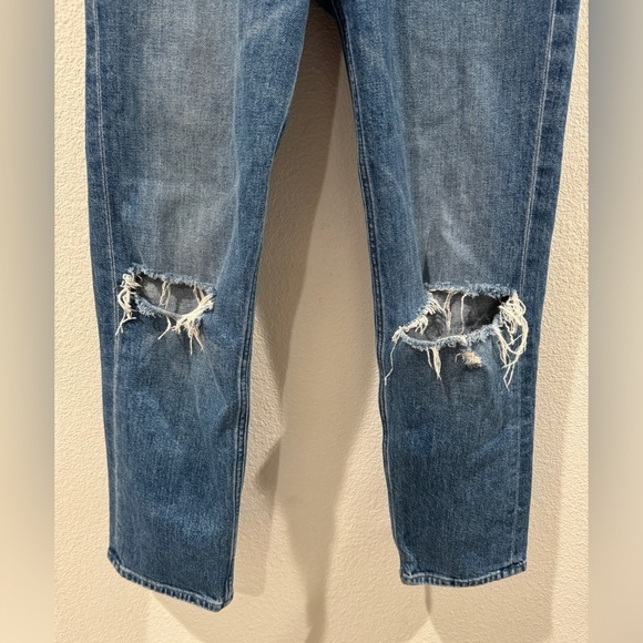 MOTHER Superior The Tomcat Distressed Crop Blue Jeans Playing with Scissors 25 - Picture 7 of 16